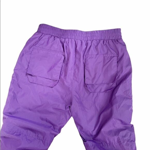 LF the Brand Windpant Joggers Purple Red Zip 80s - Picture 3 of 8